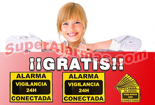 Con su kit de alarma le regalamos todos los carteles disuasorios para su casa.