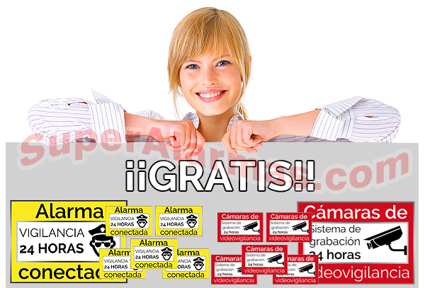 Con su kit de alarma le regalamos toda la carteleria disuasoria.