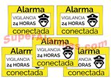 JUEGO 10 MINI CARTELES DE ALARMA CONECTADA