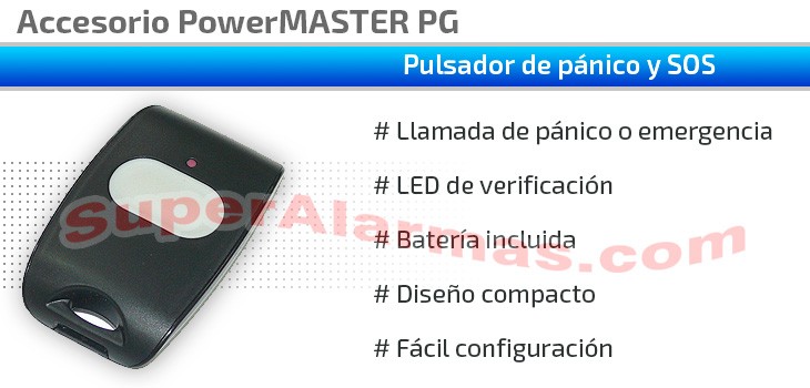 Pulsador de pánico y emergencia SOS para PowerMASTER PG