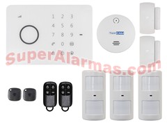 KIT DE ALARMA PARA PISO CON GSM AURORA TOUCH