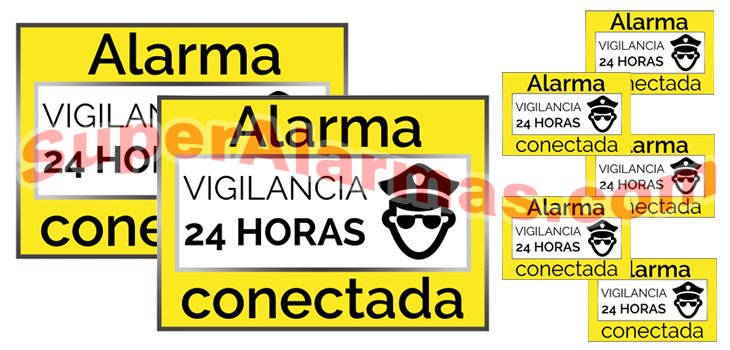 Carteles disuasorios de Alarma Conectada gratis con el kit de alarma IP SafeMax i20