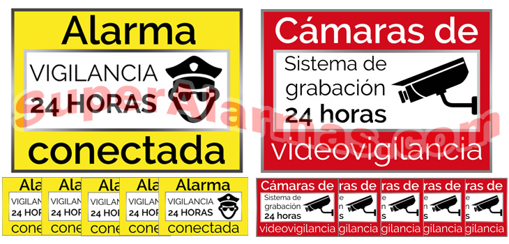 Cartelería disuasoria combinada alarma y videovigilancia para SafeMAX i20.