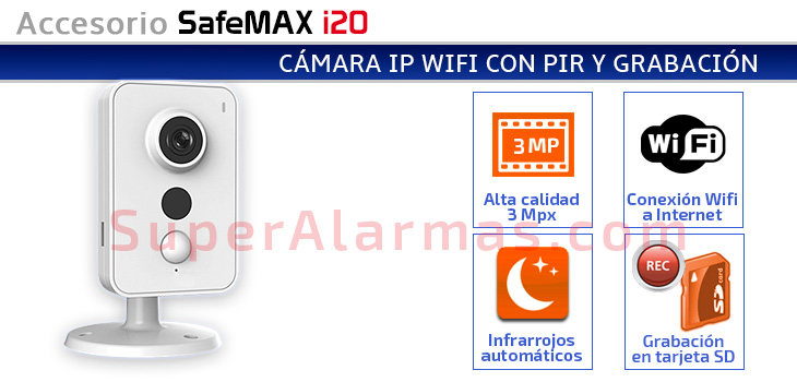 Cámara IP Wifi 3 Megapíxeles con grabación en tarjeta microSD interna.