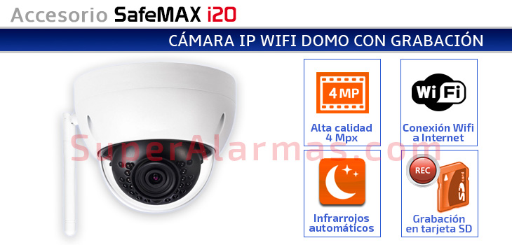 Cámara IP Wifi 4 Megapíxeles con grabación e infrarrojos