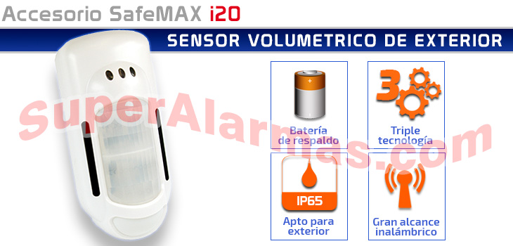 Sensor de movimiento para exterior SafeMAX i20