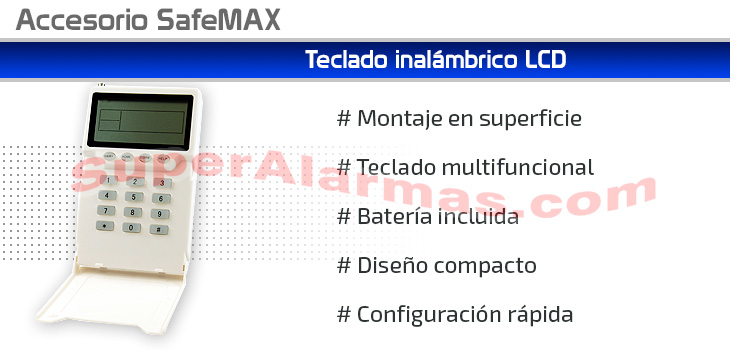 Teclado bidireccional para alarmas SafeMax