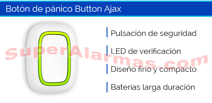 Ajax Button es un botón de pánico, emergencia y controlador de domótica