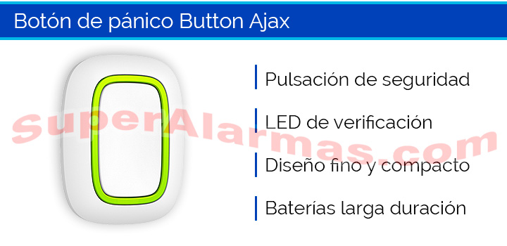 Botón de pánico Ajax para realizar llamadas de emergencia rapidamente.