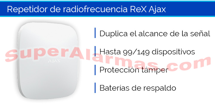 Ajax ReX duplica el alcance de la señal inalámbrica entre sensor y consola central