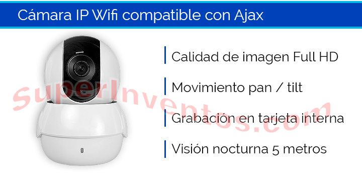 Cámara IP Wifi con movimiento, grabación y conexión al móvil.