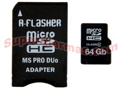 TARJETA MEMORIA MICRO SD 64 GB CLASE 10 ADAPTADOR SD 