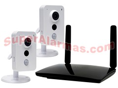 KIT VIGILANCIA IP INALÁMBRICA CON ROUTER 4G Y SENSOR PIR