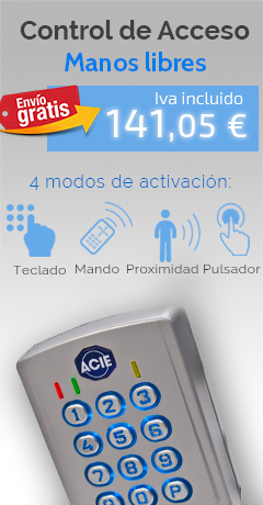 Contro de acceso manos libres con 4 modos de activacion