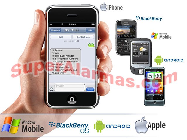 Alarma compatible con su móvil. 