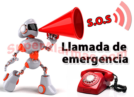 Alarma con llamada de emergencia y botón SOS