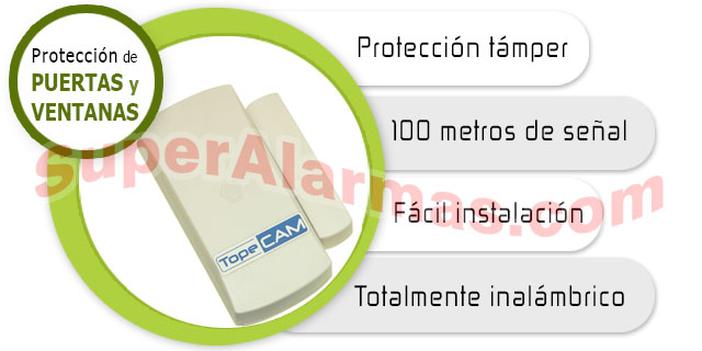 Los sensores de puertas y ventanas ofrecen protección en todos los accesos de su vivienda