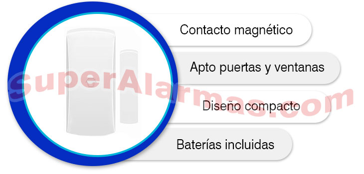 Detector de apertura para puertas o ventanas alarma Chuango DWC-102