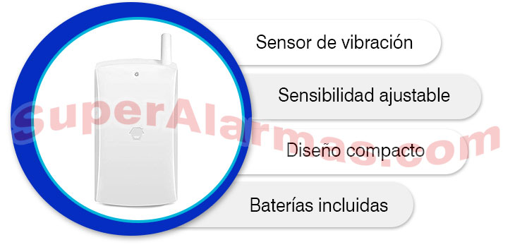 Sensor de vibración ajustable para alarma Chuango WD-80