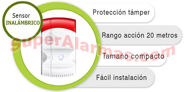 Detector de escapes de gas compatible con Alarma Aurora.