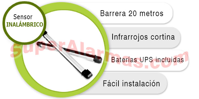 Las barreras de infrarrojos de cortina para alarma Aurora son perfectas para proteger cualquier zona o perímetro.