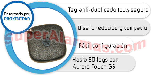 Los llaveros de proximidad desactivan su alarma Aurora Touch de una forma super segura