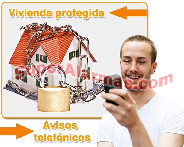 La alarma SafeMax G8 le avisa directamente a su teléfono.