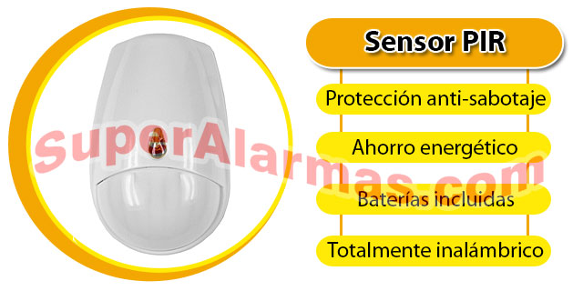 Sensores de movimiento para interior compatibles con alarma SafeMax