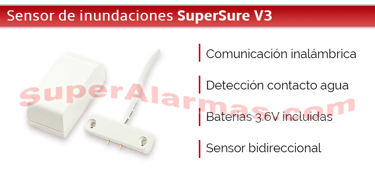 Sensor de inundación con aviso a su móvil.