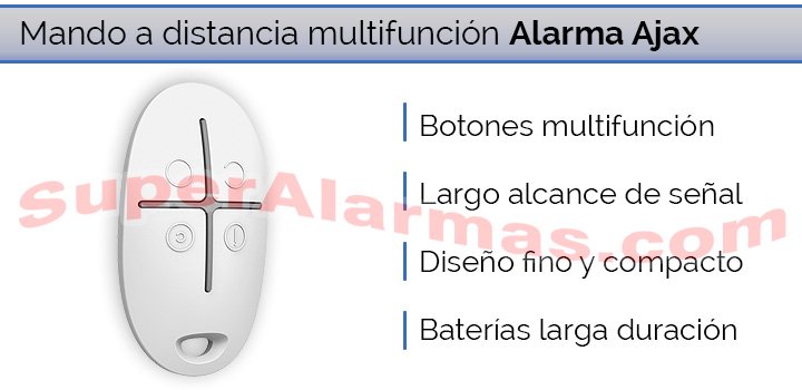 Mando a distancia ultraplano con 4 botones alarma Ajax