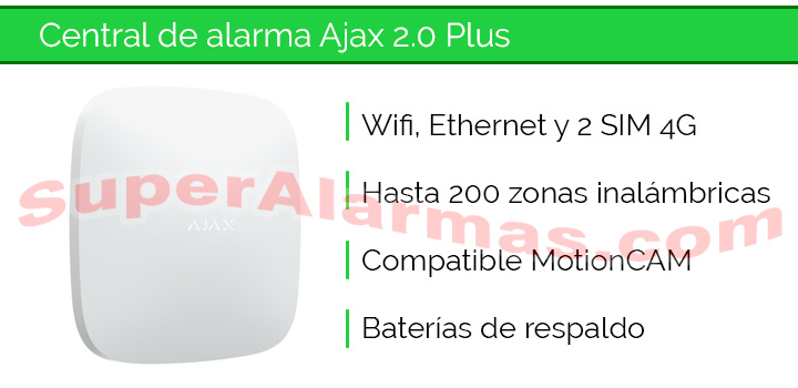 Características básicas del sistema de alarma Ajax 2.0 Plus