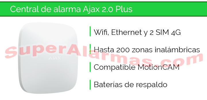 Ajax Hub 2 PLUS incluido en el kit de protección perimetral con cámara integrada