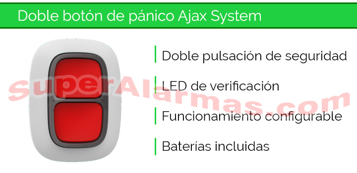 Doble botón de pánico Ajax System Double Button