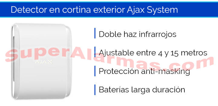 Sensor movimiento exterior con cámara integrada Ajax