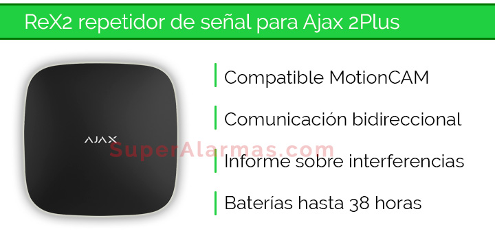 Ajax ReX2 amplía el rango de distancia entre las centrales Ajax y los detectores inalámbricos.