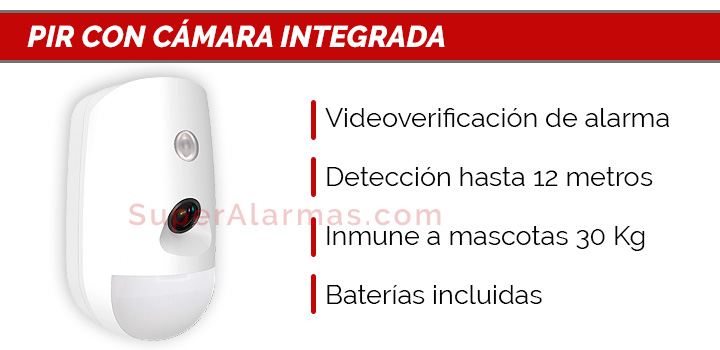 Sensor PIR con cámara integrada para alarma Hikvision AX - Pro 96 video-supervisado.