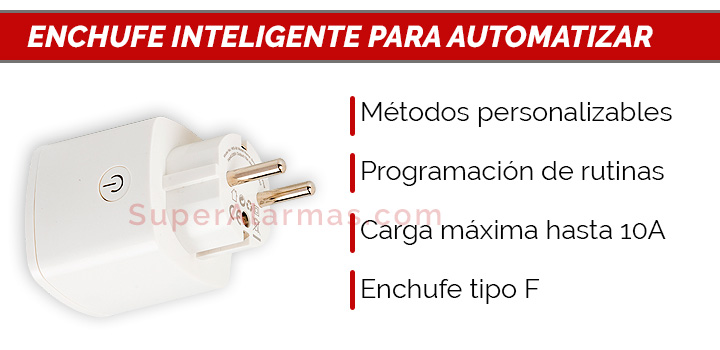 Enchufe inteligente Smart Plug Hikvision AX Pro para domótica