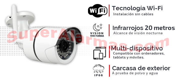 Cámara IP Wifi de exterior como complemento para SafeMAX i20