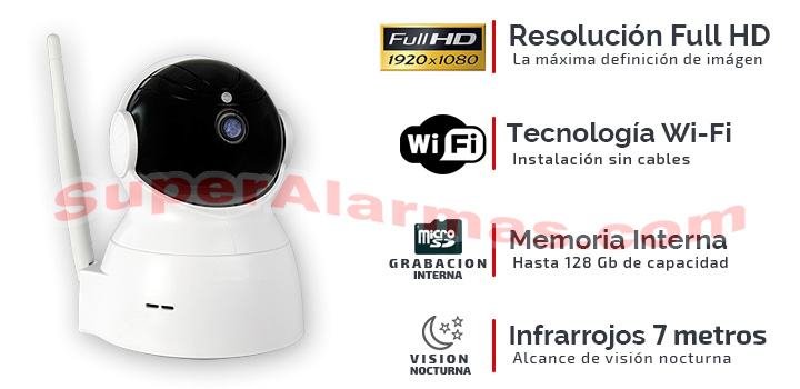 la cámara IP wifi con grabación, movimiento e infrarrojos es la mejor forma de controlar todo lo que ocurre en su casa o negocio 