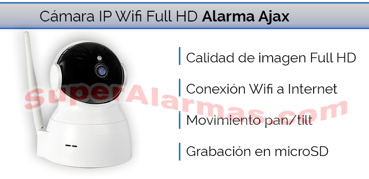 Cámara IP Wifi calidad Full HD con movimiento, grabación, infrarrojos y App móvil gratis.