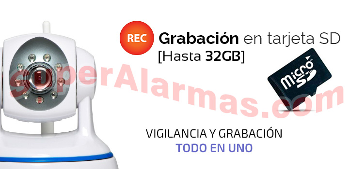 Cámara IP Wifi Megapixel con grabación en tarjeta microSD
