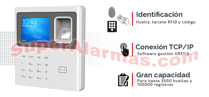 Control de presencia con conexión a Internet y lector de huella dactilar