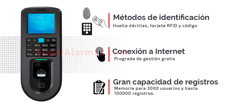 Control de acceso y presencia con conexión a Internet