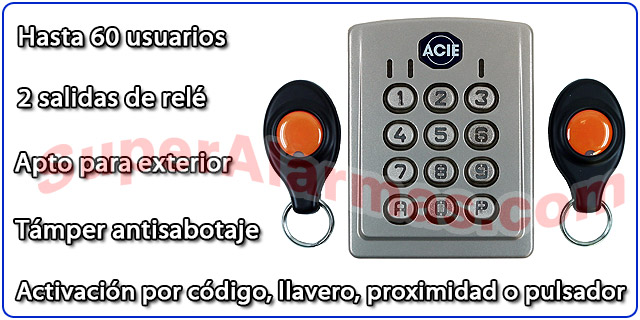 Control de acceso manos libres de exterior.