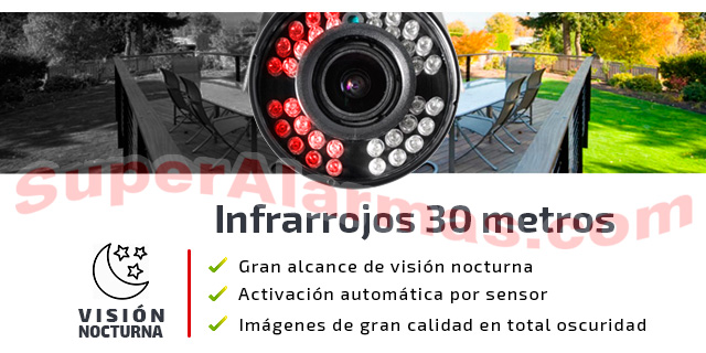 Cámara IP Wifi bullet con visión nocturna de hasta 30 metros 