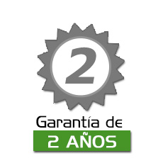 2 años de garantía contral cualquier defecto en todos los productos.